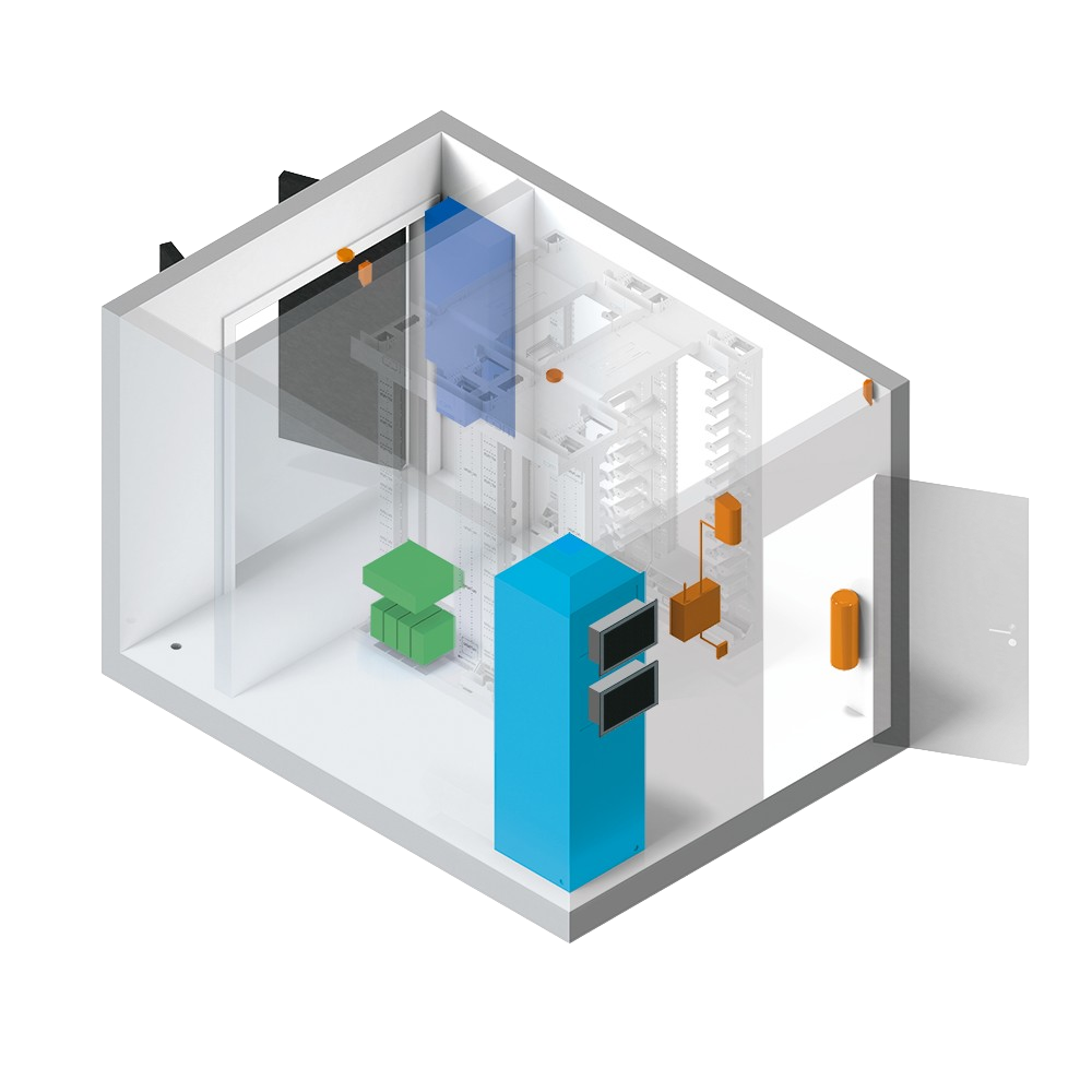 Ausstattung im CCM FiberCUBE® Point of Presence | Glasfaser PoP Station