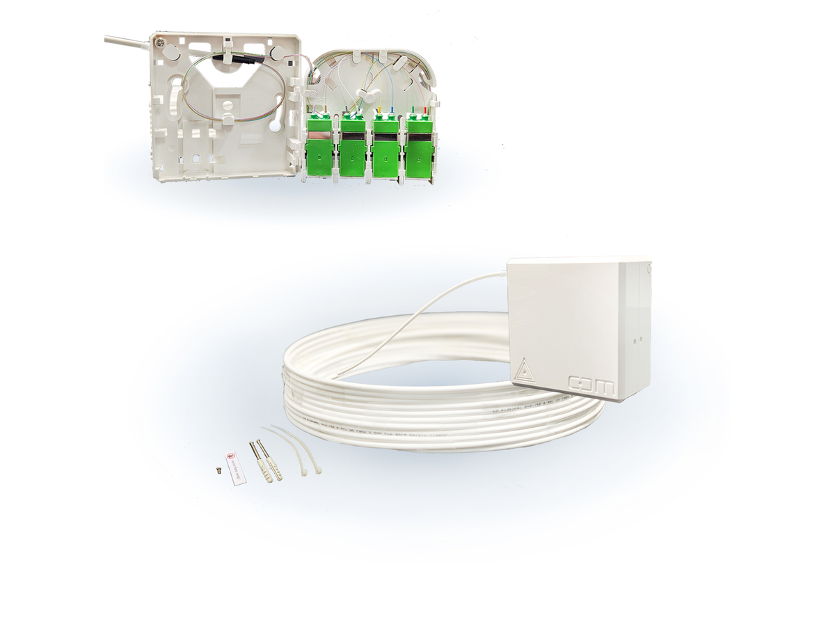 CCM ARCA XS FTTH Gf-TA weiss Fanout 30m 8F