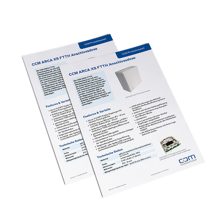 Flyer ARCA XS Gf-TA Anschlussdose