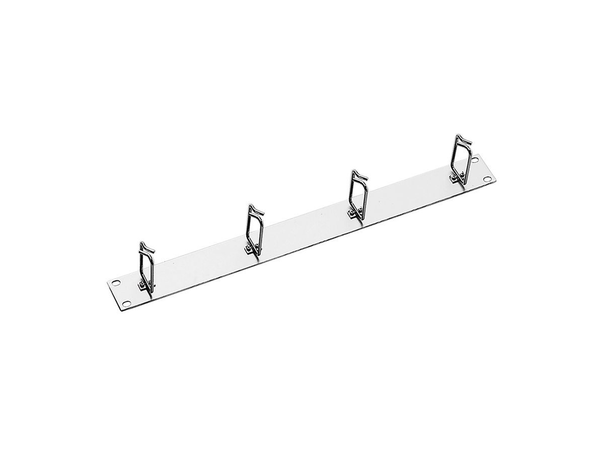 Rangierfrontplatte 19'' 1HE ALU 4 Ring 44x120mm