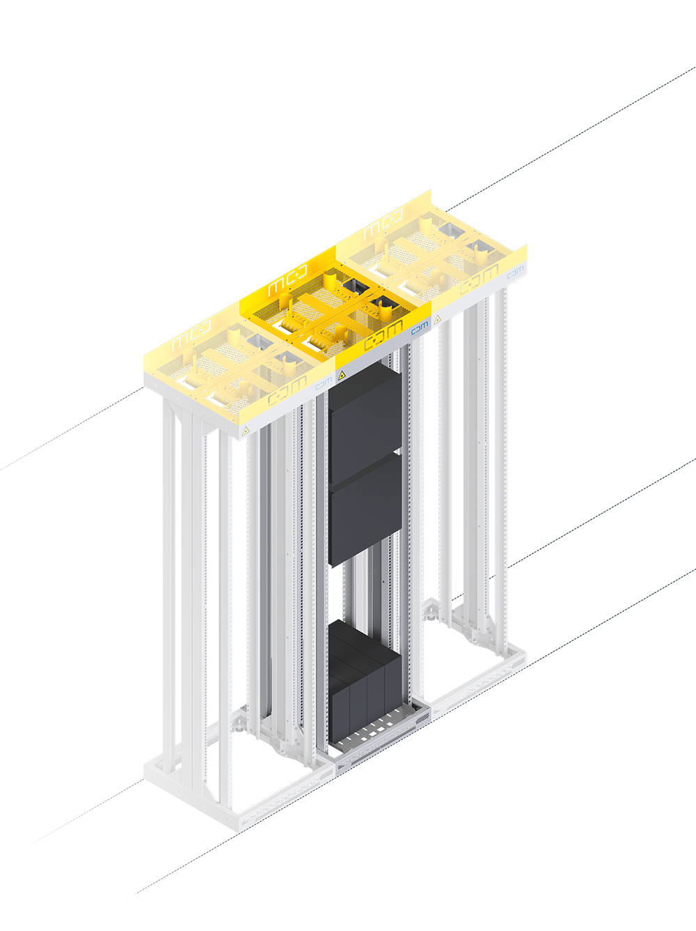 CARMA Racksystem Datarack angereiht