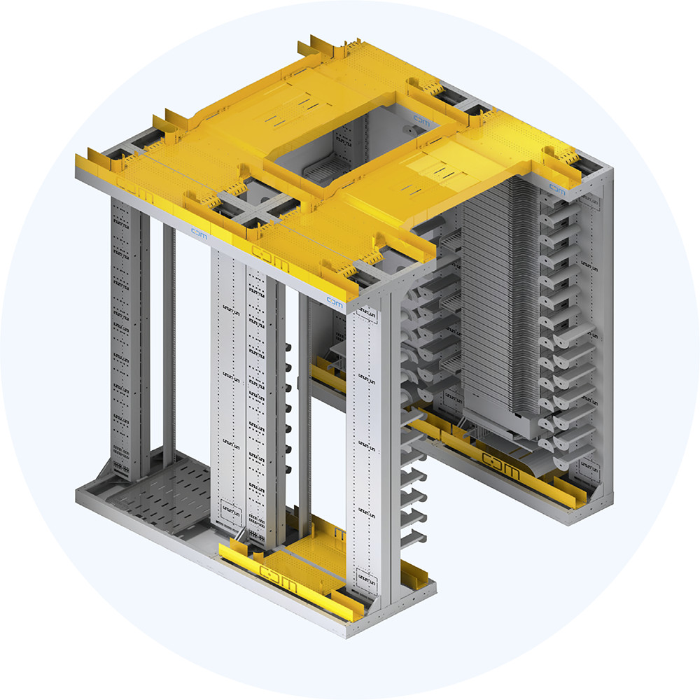 CARMA Rack mit FiberLANE® Kabelkanalsystem