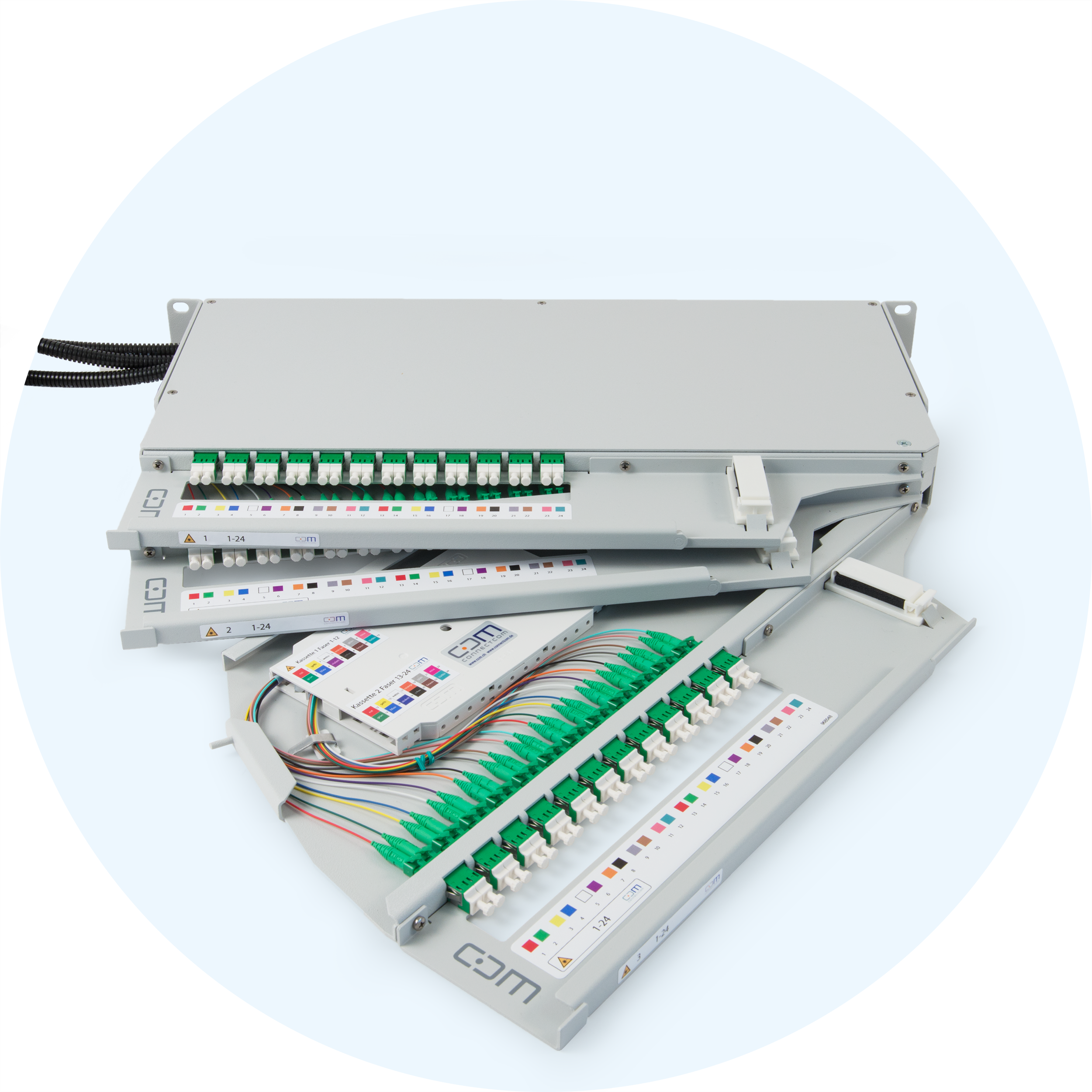 SLITE HD LWL Patchpanel 19 Zoll rechts ausschwenkend