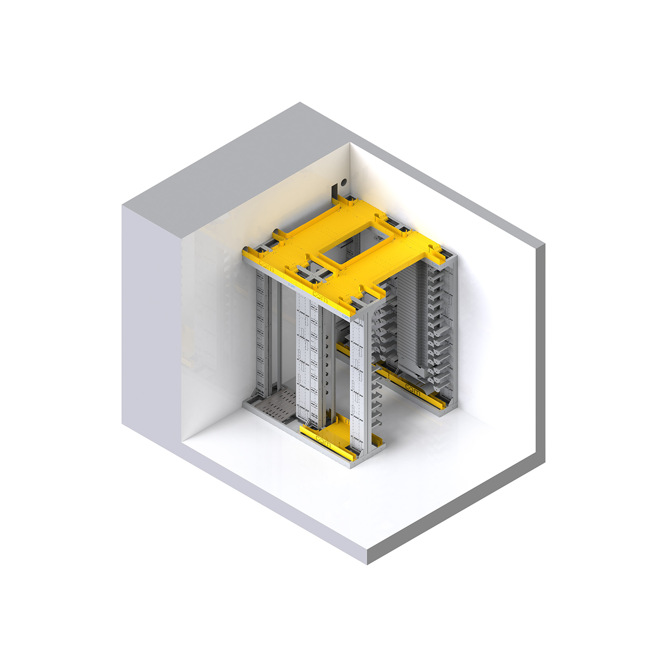 Technikraum im CCM FiberCUBE® Point of Presence | Glasfaser PoP Station